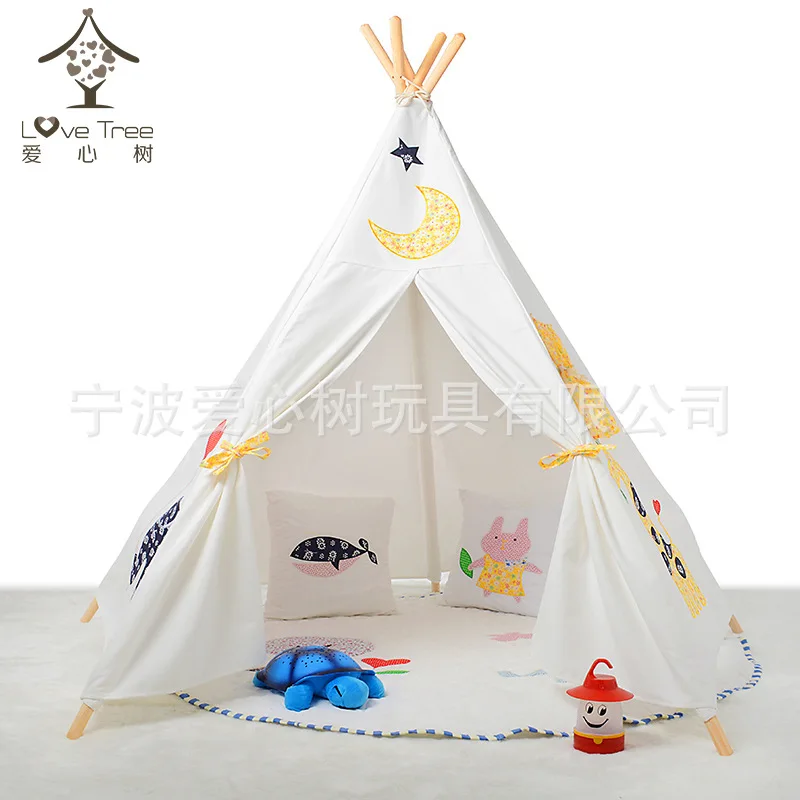  Giving Tree Teepee Tent for Children Indoor Game House Play House Portable Baby Toy House Embroider