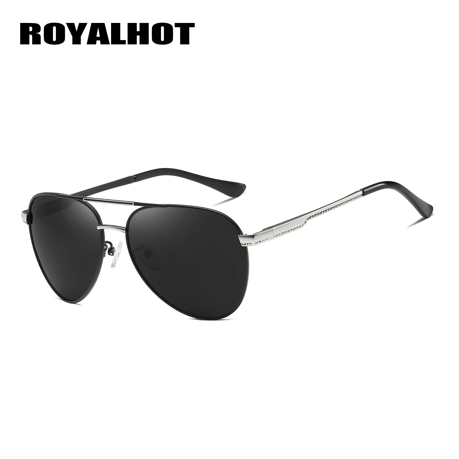 RoyalHot, мужские, женские, поляризационные, алой, овальная оправа, солнцезащитные очки, для вождения, солнцезащитные очки, оттенки, Oculos masculino, мужские, 900221 - Цвет линз: black silver