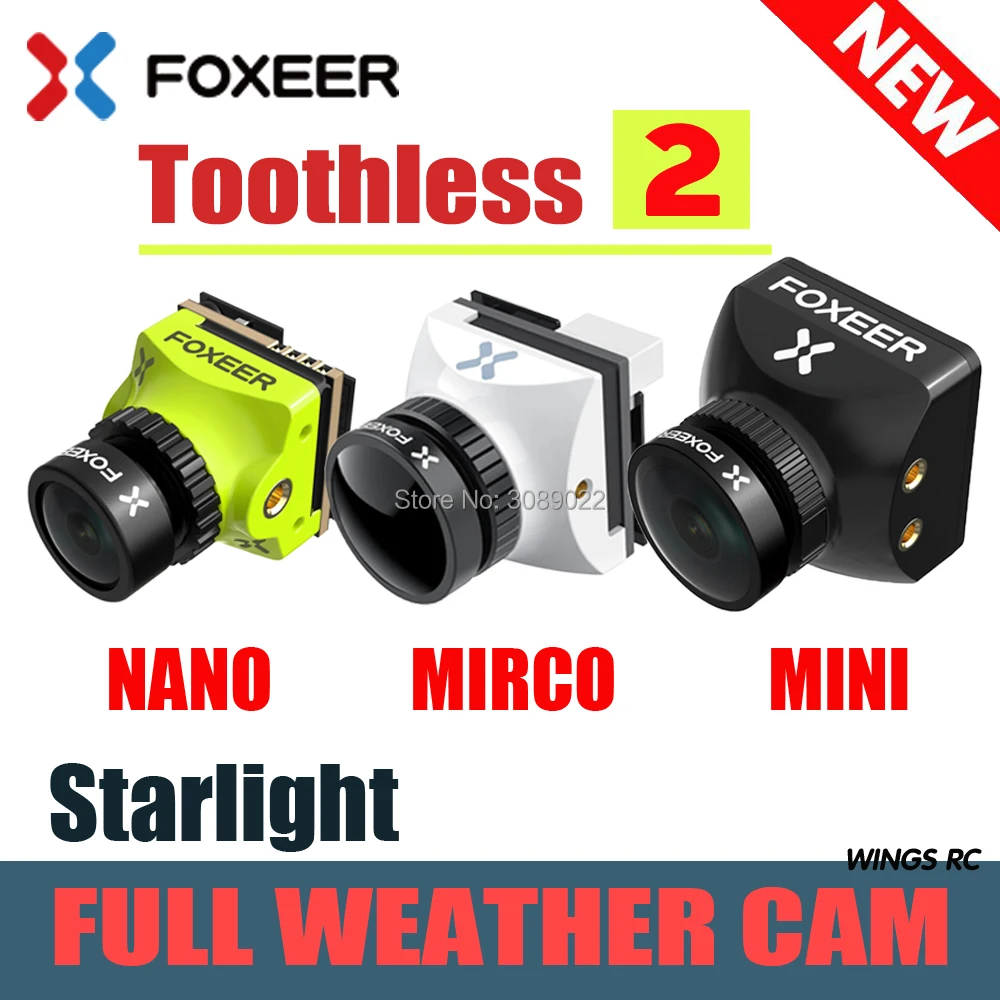 Foxeer Mini / Micro Nano беззубчатая камера 2 1 7 мм 1200TVL PAL/NTSC 4:3/16:9 переключаемая Starlight FPV Super HDR