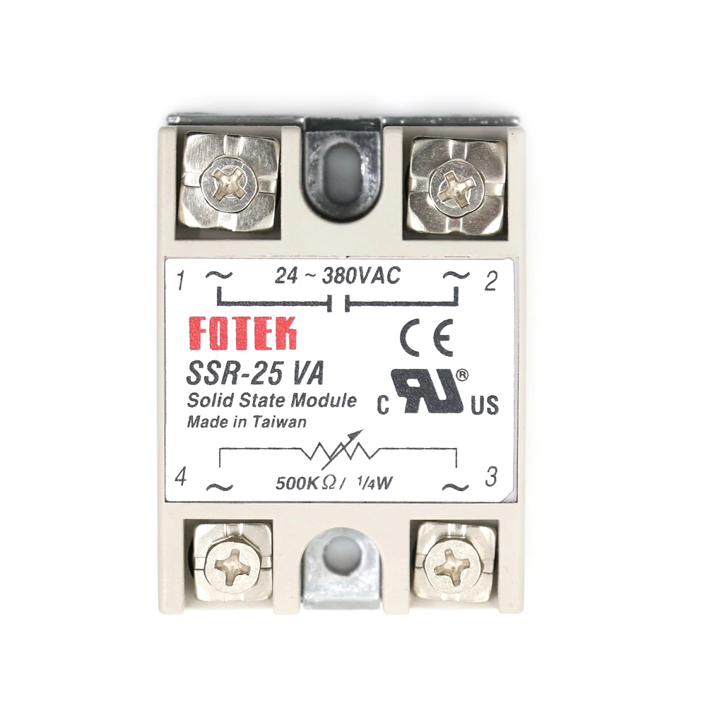1 Pc AC SSR-25VA 25A 24-380VAC 25A Solid State Relay Module