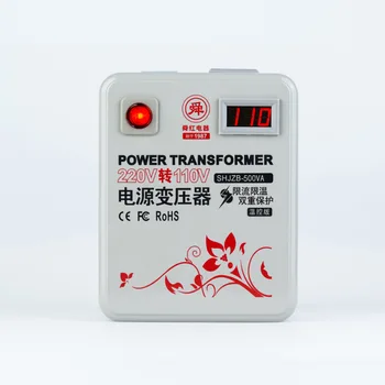 

500VA power transformer 110V transferred to 220V and 220V to 110V optional AC voltage converter 500W digital display LCD