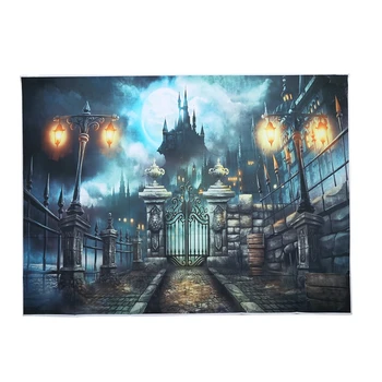 

7x5FT Backdrop Background Photo Halloween Castle Vinyl Photography Prop