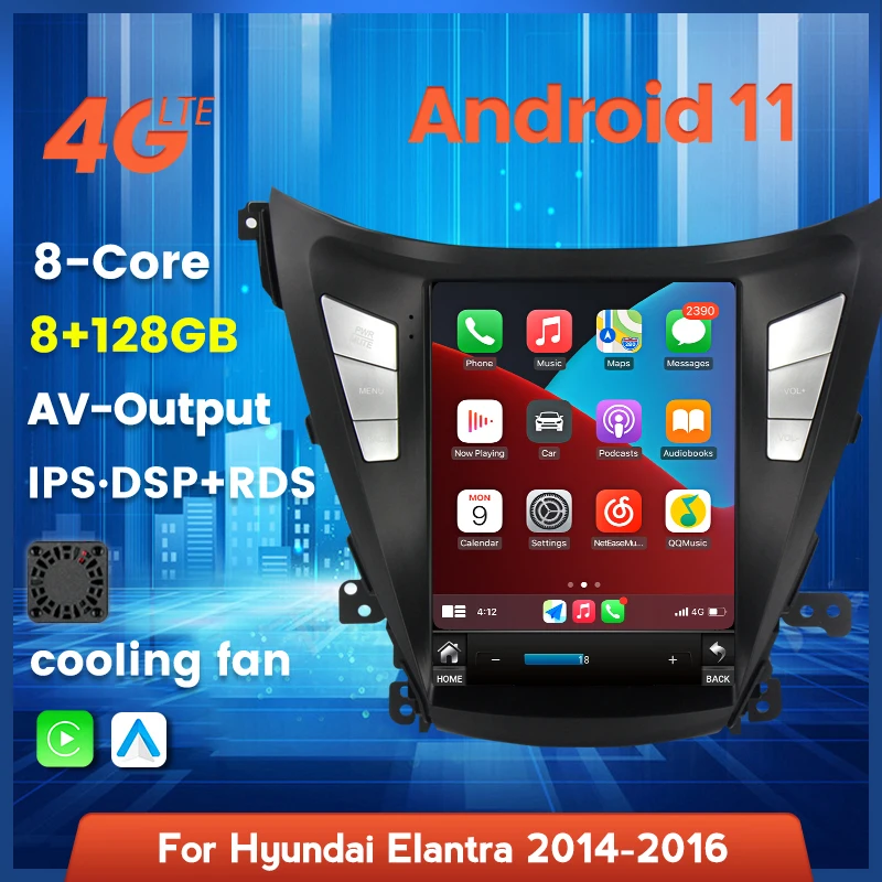 Автомобильный мультимедийный плеер для Hyundai Elantra 128 2011 2013 8 + 2016 ГБ Android 11 |