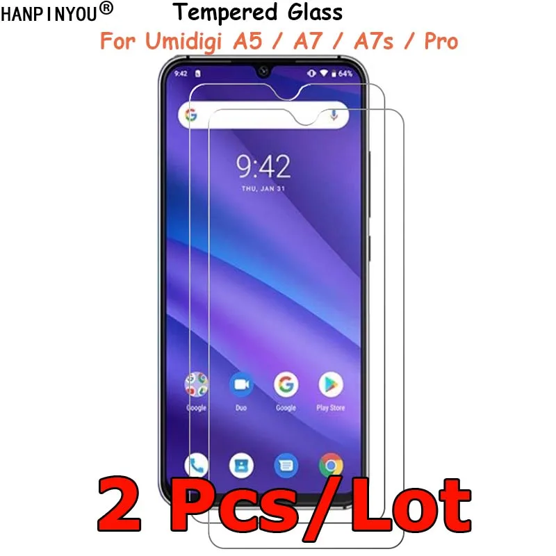 2 шт./лот для Umidigi A5 A7 A7s Pro прозрачное закаленное стекло Защита экрана ультратонкая
