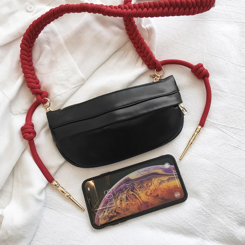 Женская модная простая сумка в сдержанном стиле из искусственной кожи, однотонная сумка на плечо для девочек, маленькая карманная сумка