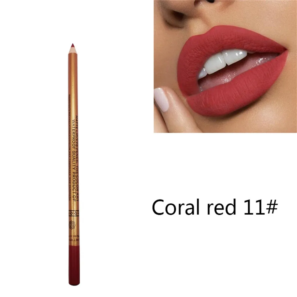 Матовый карандаш для губ легко окрашивается без ручки Карандаш для бровей водостойкий не цветущий Гладкий макияж инструмент Y806 - Цвет: K