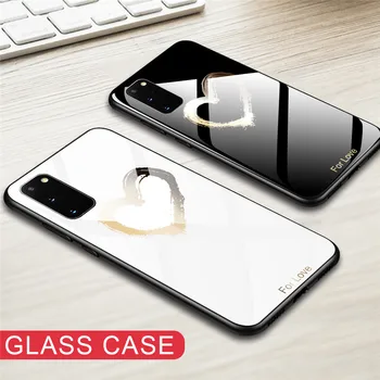 

Hard Back Tempered Glass Case For Samsung Galaxy S20 Ultra S10 S8 S9 Plus S10E A10 A50 A51 A70 Note 10 Plus 9 Silicone TPU cases