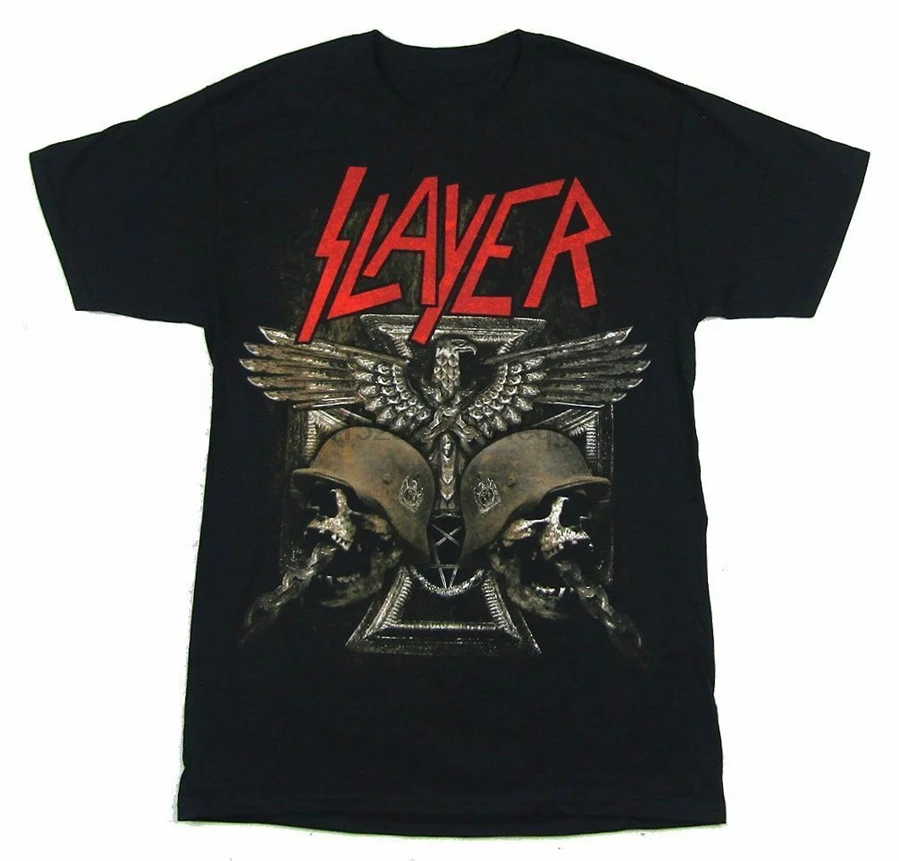 Черная футболка с черепами Slayer цепей тур новая уличная одежда Merch ограничитель