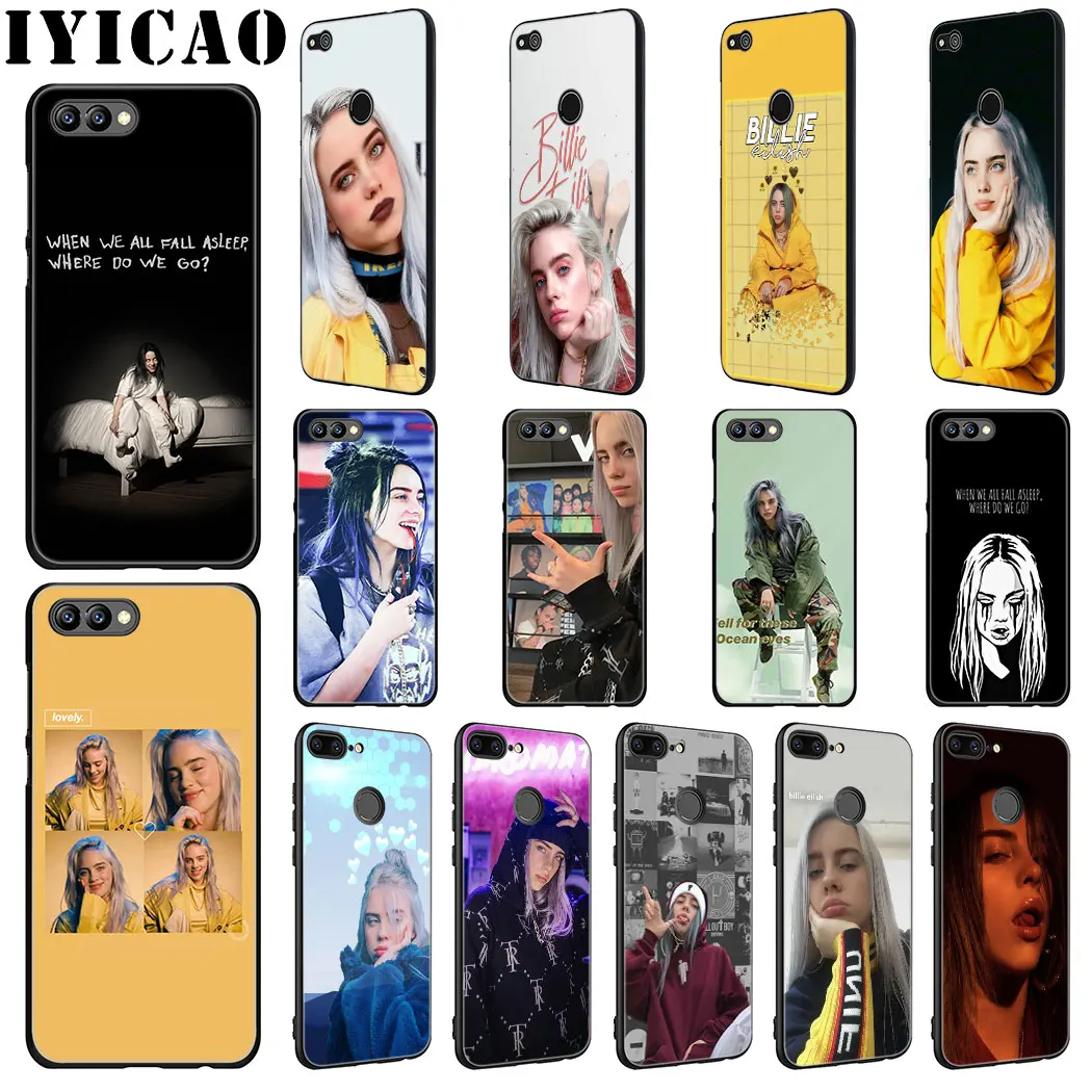 Мягкий силиконовый чехол IYICAO Billie Eilish для huawei Honor view 20 9X Pro 10 9 8 Lite 8X 8C 7X 7C Note |