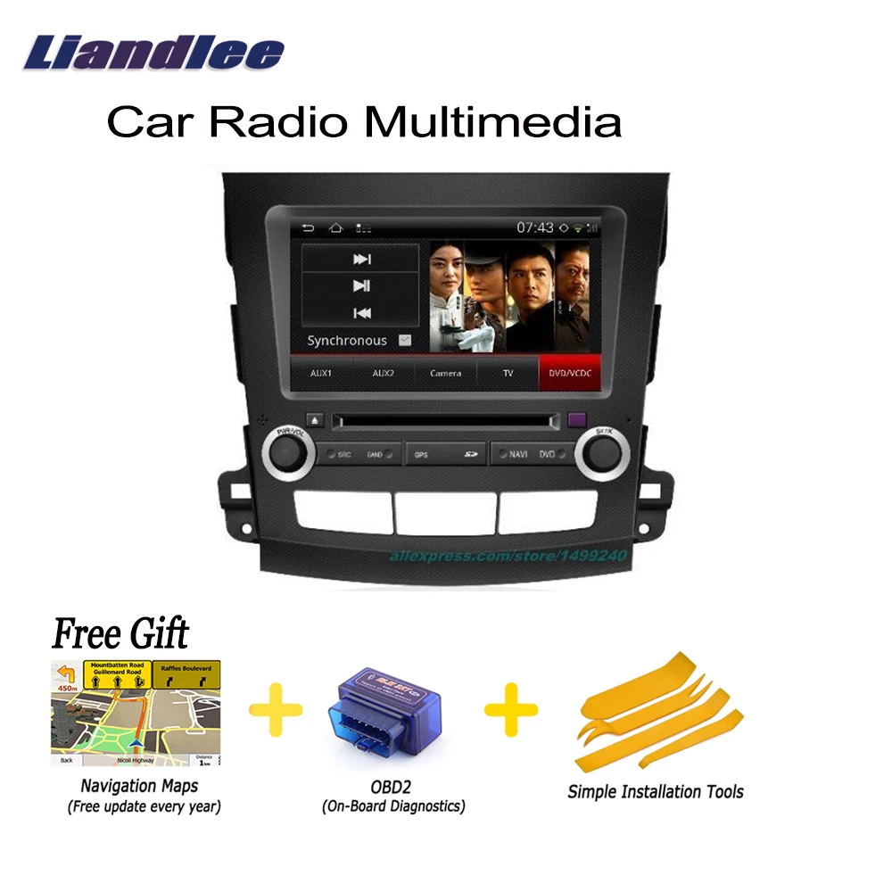 Liandlee для Mitsubishi Outlander 2006 ~ 2012 автомобильный Android GPS навигация Радио ТВ DVD плеер Аудио
