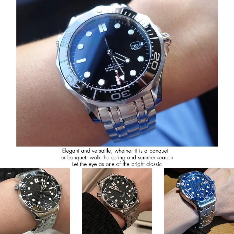 Tali Jam Tangan Baja Tahan Karat Perak 20Mm 316L untuk Omega New Makasih  300 Jam Tangan Karet Gelang untuk Pria - AliExpress Jam tangan
