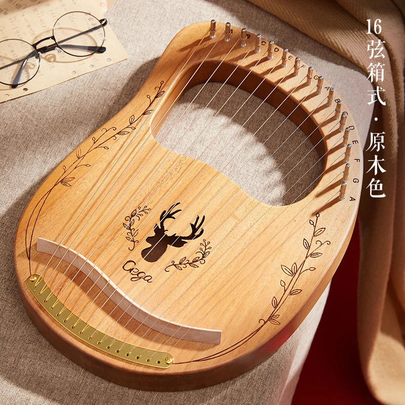 Lyra 16-String Small Harp Portable 19-String Lyre Instrument
