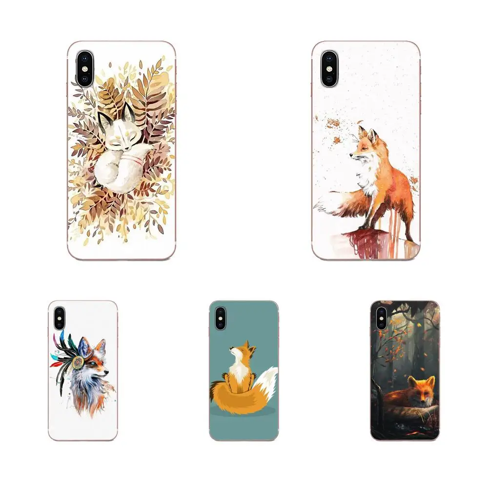 For Apple iPhone 4 4S 5 5C 5S SE SE2 6 6S 7 8 11 Plus Pro X XS Max XR Soft Transparent Skin Cover Fox Animal | Мобильные телефоны и
