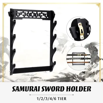 

1 pcs Wall Hanging Decor Samurai Sword Holder Katana Holder Stand Hanger Bracket Rack Home Decoration Wall Display 1/2/3/4/6Tier