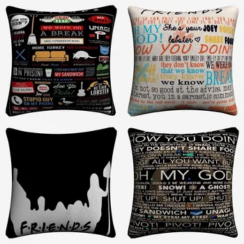 

Friends TV Show Motivation Quote Decorative Cotton Linen Cushion Cover 45x45cm For Sofa Chair Pillow Case Home Decor Almofada