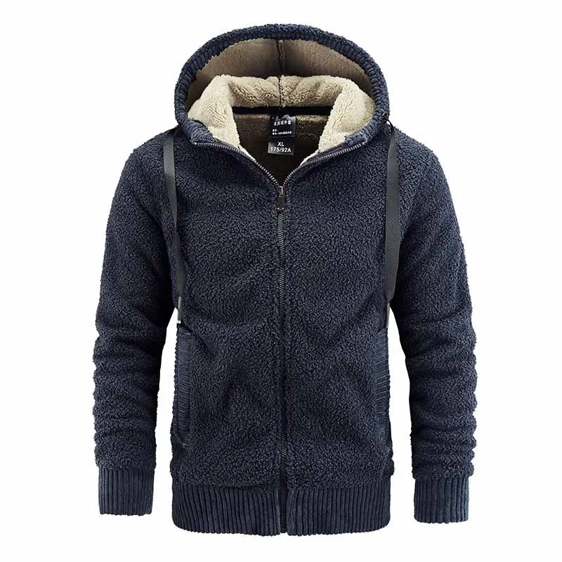 Mcikkny Men Warm Winter Hoodies Cardigan Fleece Lined Sweater Coats Male Knitted Clothing For Autumn (9)