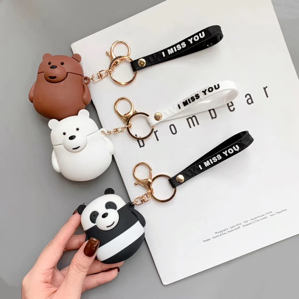 3D Медведь чехол для наушников AirPods силиконовая Тыква милый мультфильм крышка