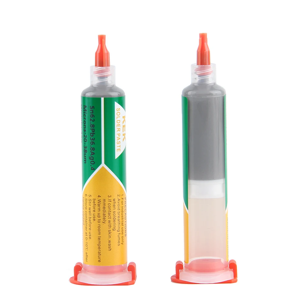 Needle tube solder paste sn62.8pb36.8ag0.4 melting point 181 ℃ SMD welding SMT patch maintenance mobile  components solder paste