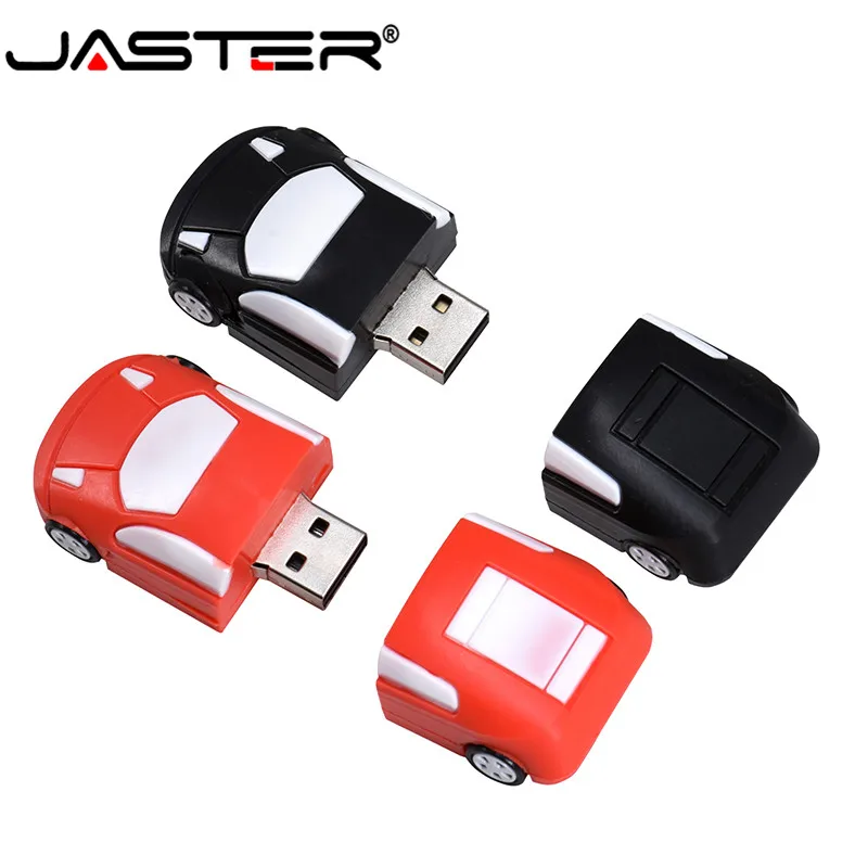 JASTER USB 2,0 мультяшная модель автомобиля 4 цвета usb флеш-накопитель 4 ГБ 8 ГБ 16 ГБ 32 ГБ 64 ГБ 128 ГБ Флешка пластиковая карта памяти