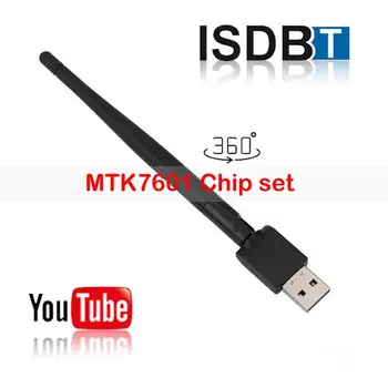 

Wireless USB WiFi Network Adapter 3dbi Antenna MTK7601 7601 Wifi For Koqit ISDB-T Youtube Internet receptor satellite Receiver