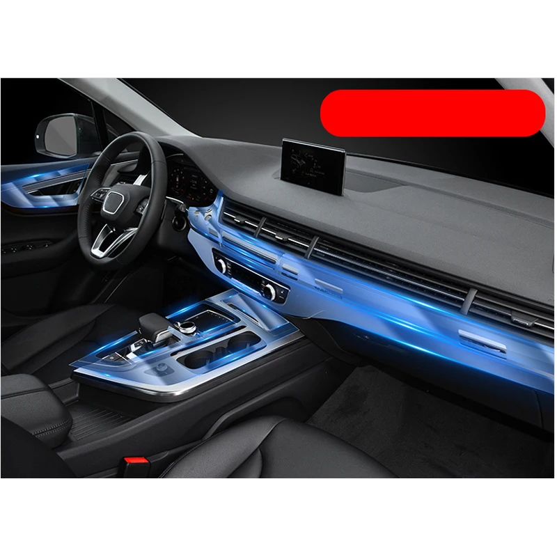 

Lsrtw2017 TPU Car Interior Film Central gear panel Control Dashboard screen Protective Sticker for Audi q7 2017 2018 2019 2020