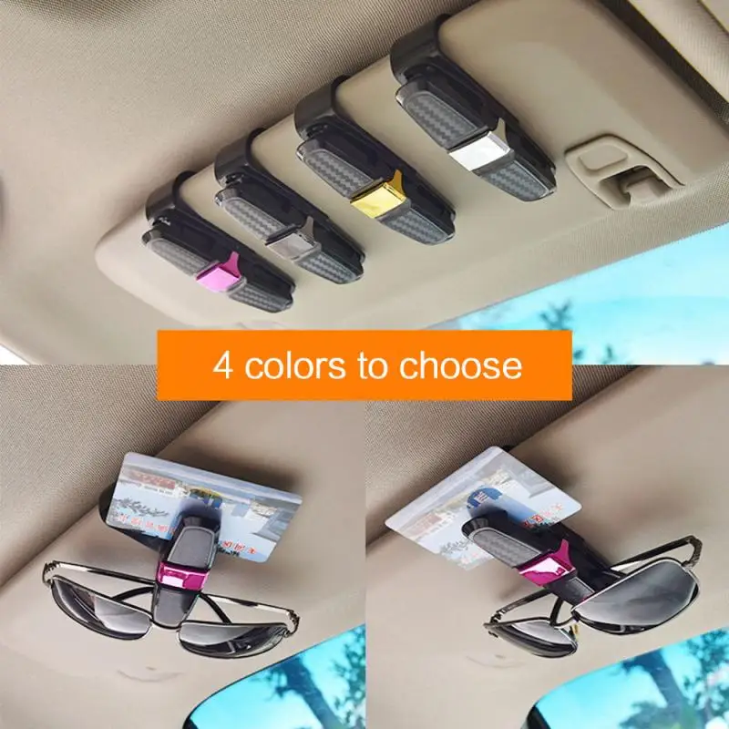Soporte de Clip para gafas de sol, accesorio Universal multifunción para Interior de coche, 4 colores