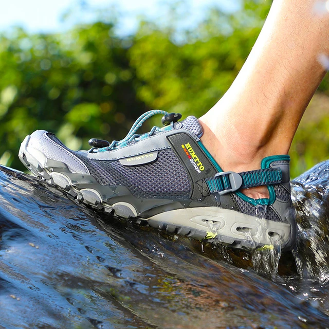 HUMTTO-zapatos de agua de talla grande para hombre, zapatillas transpirables para senderismo al aire libre, senderismo, pesca sandalias de playa, novedad de verano _ - AliExpress