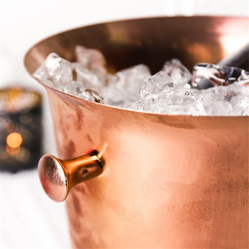 2L/4L European Style Stainless Steel Ice Bucket Wine Champagne Wine Chiller Bottle Cooler Beer Chiller Ice Barrel