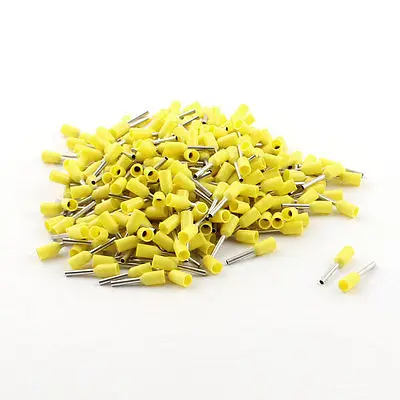 

320Pcs E7508 20AWG Yellow Insulating Tube Terminal Wiring End Connector