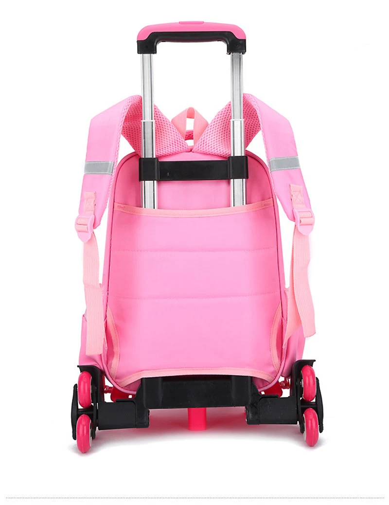 Детская школьная сумка на колесиках, школьный рюкзак для студентов, детская дорожная сумка для детей, сумка для девочек, колесики, 2/6 рюкзак