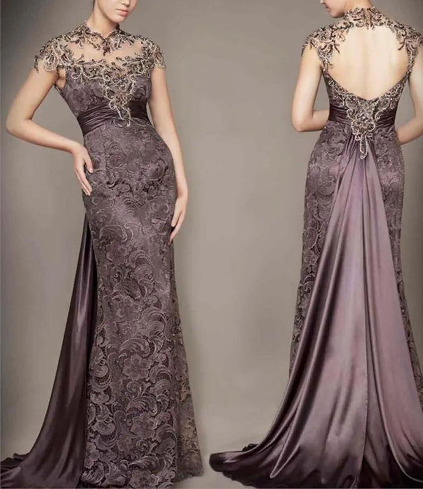 

abiye gece elbisesi vestido de festa longo robe de soiree lace beading crystal sexy backless cheap long Formal evening dress