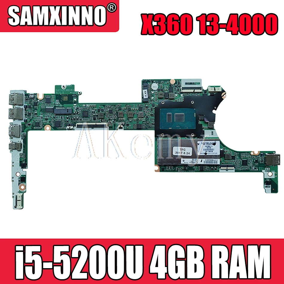 Для For HP Spectre X360 13-4000 материнская плата для ноутбука 801507-501 с процессором i5-5200U 4 Гб RAM