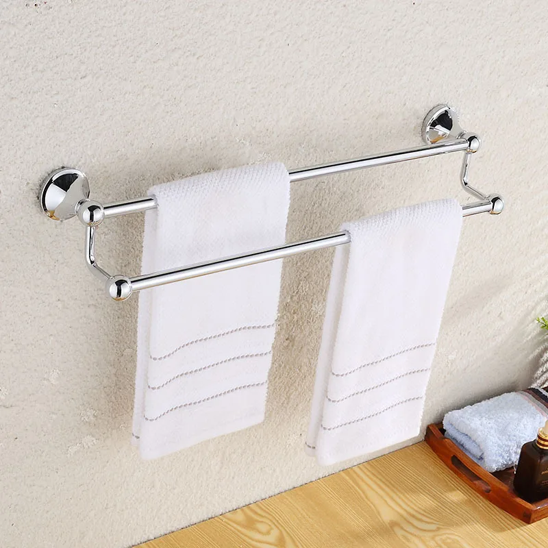 

Manufacturers Direct Selling Bathroom Towel Rack Towel Bar Double Poles Towel Rack Sanitary Ware Hardware Accessories Wholesale