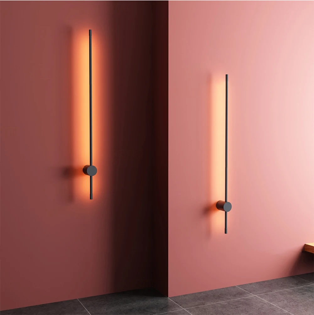 Simple LED Wall Lamp bar Modern Home Indoor Decoration Lighting Sconce PVC Lamp For Bath Corridor Bedroom Creative Wall Lighting