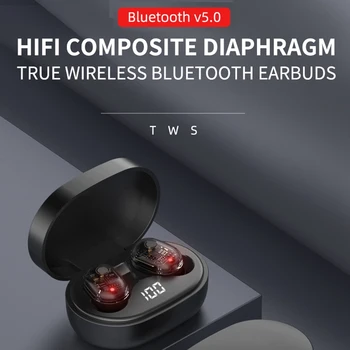 

TWS Wireless Headphones Mini Bluetooth Earphones Hifi Stereo Earbuds Headset with HD Mic Charging Case
