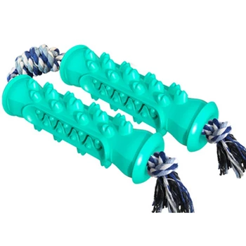 

Pet Dog Toy Bone Shaped Molar Rod Cleaning Teeth Dog Toy Pet Toothbrush Pet Supplies Chew Toys-Blue