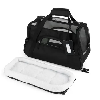 

Pet Carrier 600D Nylon Waterproof Dog Cat Puppy Kitten Bag Outdoor Travel Carrying Bags Comfortable Soft Bed For Small Pet