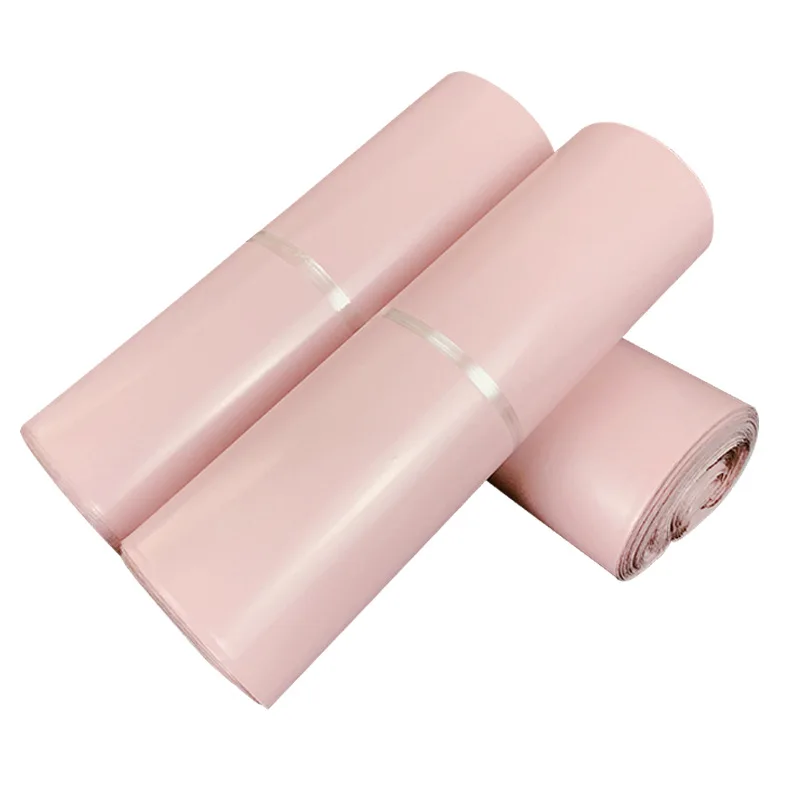 

100Pcs Light Pink Opaque Courier Mailing Packing Bags Thicken 12 Wires Storage Bag Waterproof Bags PE Material Envelope Postal