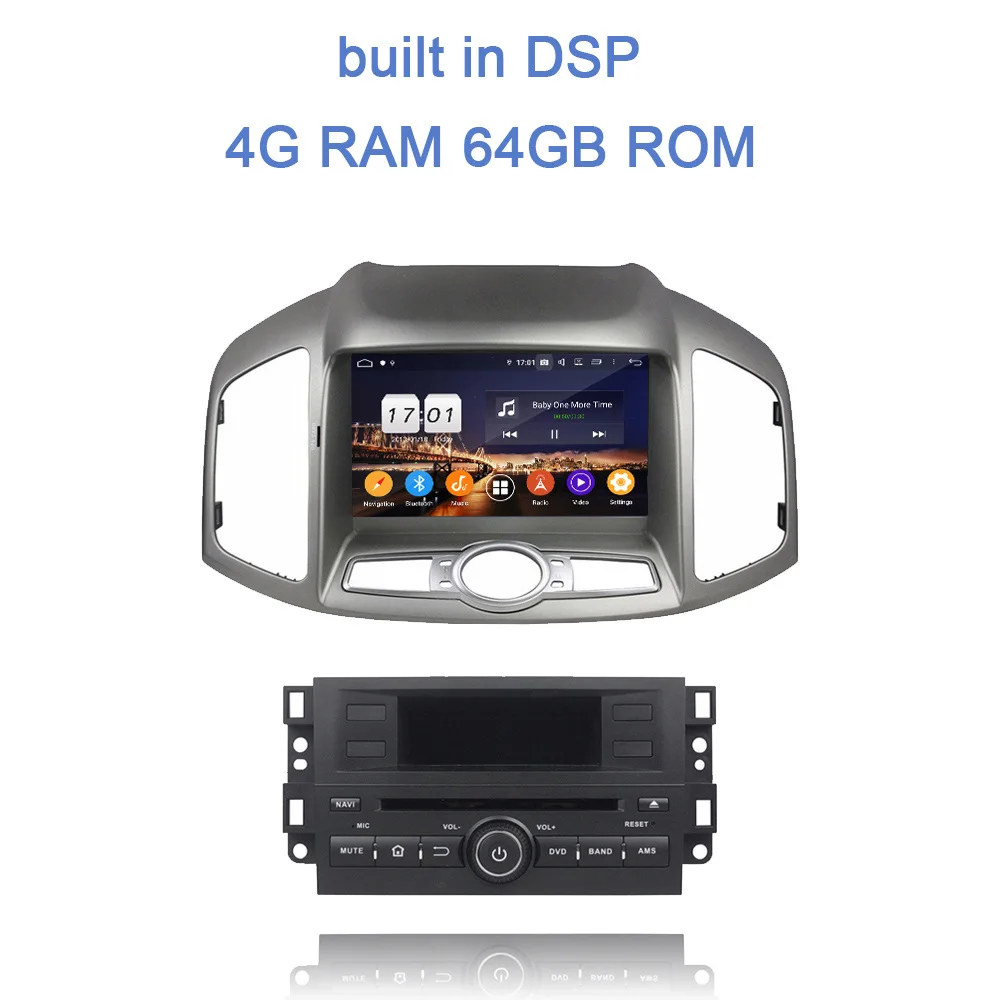 " DSP ips Android 9,0 8 ядерный 4 Гб ОЗУ 64 ГБ Автомобильный dvd-плеер Wifi Bluetooth RDS Авторадио gps карта для Chevrolet Capativa 2012 - Цвет: 4GB 64GB