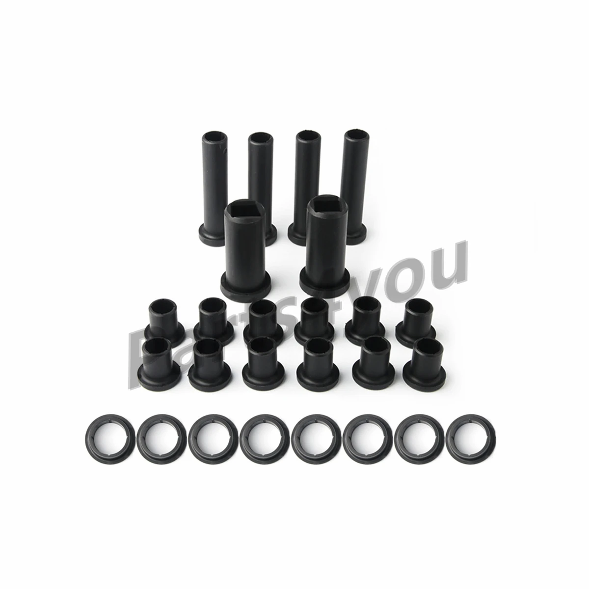 26PCS Rear Suspension Bushings Kit for Polaris Sportsman 700 4X4 Twin 2003 2004 2005 A-Arm Bushing Bushing Stabilizer Tube all front control arm a arm bushings for polaris rzr 900 xp 4 jagged x 2011 2014