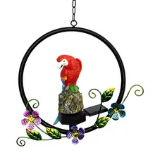 Светодиодный подвесной светильник с изображением совы, попугая, на солнечных батареях, водонепроницаемый декоративный светильник для сада, для сада, двора, Рождественского украшения