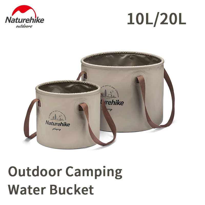 Сверхлегкое складное круглое ведро для воды Naturehike объем 10 л/20 л 310 г раковина
