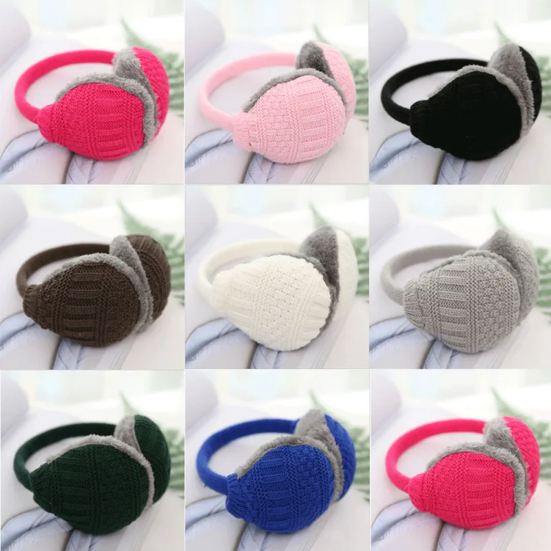

New Women Men Winter Earmuff Warm Ear Muffs Plush Earlap Warmers Ear Cover Fashion Casual Cute Cartoon Unisex Knit Soft Earmuffs