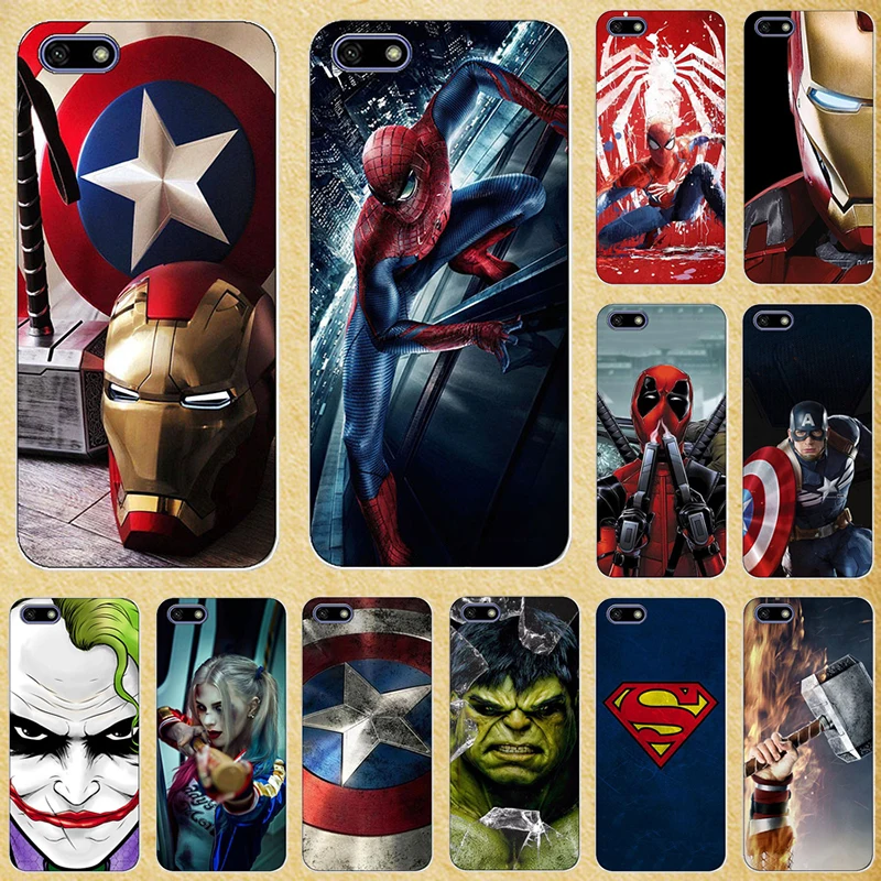 Super Hero Phone Case Cover for Huawei Y5 Prime Pro Lite 2019 2018 2017 Soft Silicone Back For II Bags Shell | Мобильные телефоны и