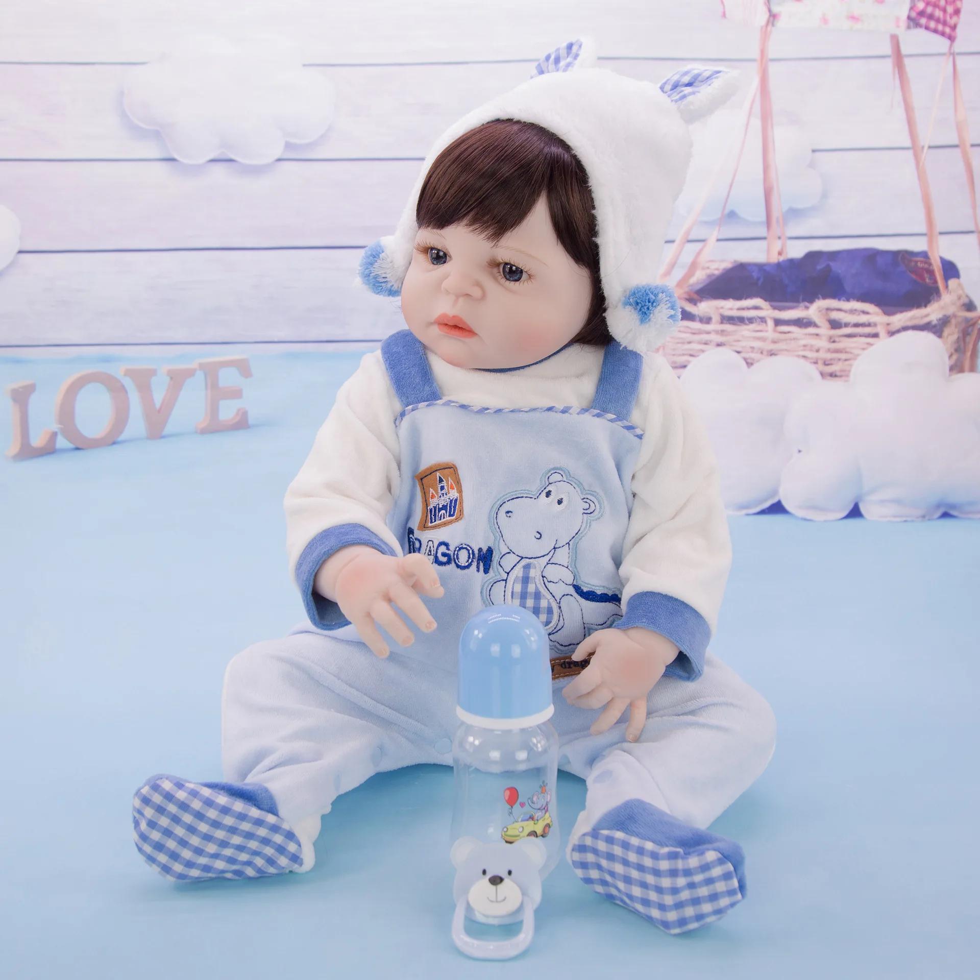 Ручной работы reborn baby 57 см 23 дюйма полностью виниловая кукла Спящая кукла младенца платные Игрушки для мальчиков