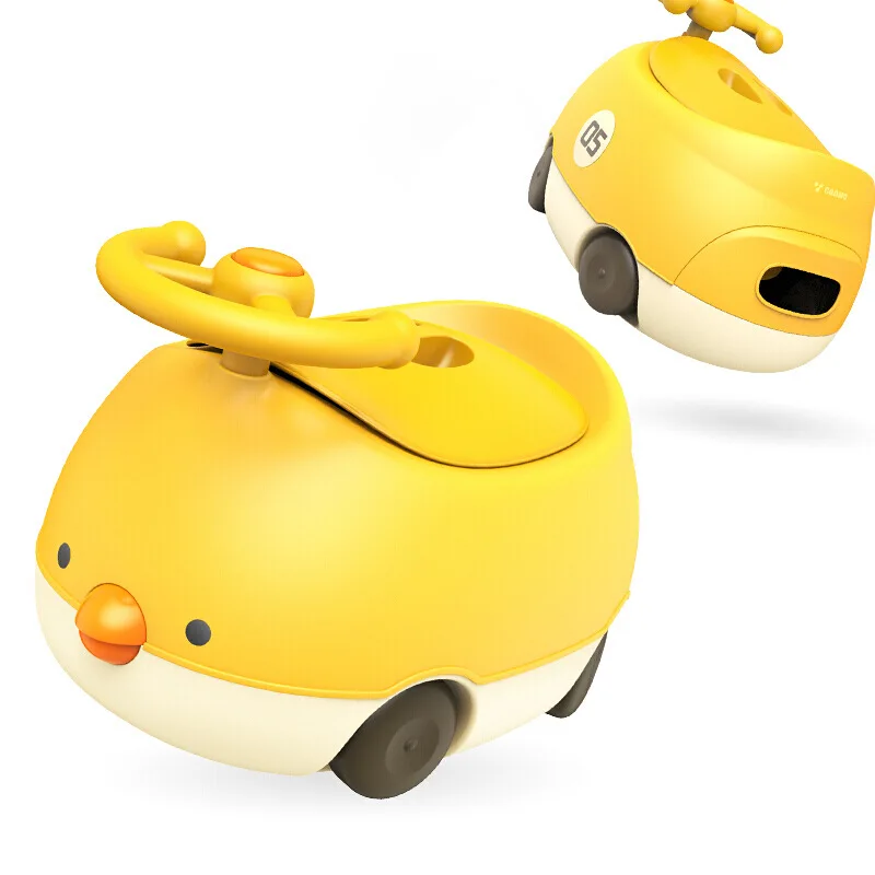 Baby Shining 2 in 1 Kid Toilet 1-6Y 3 Color Chicken Portable Toilet Boy Girl Baby Urinal Cartoon Covered Urinal Ride on Toy Gift