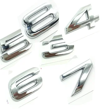 

OEM ABS Nameplate compatible for Audi S 3 4 5 6 7 8 s3 S4 s5 s6 s7 s8 Silver Chrome Emblem 3D Trunk Logo Badge Compact