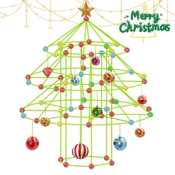 Árbol de Navidad para niños, construcción de fuerte, castillos, túneles, carpas, Kit DIY, casa de juego 3D, juguetes de construcción para niños, regalo de Navidad