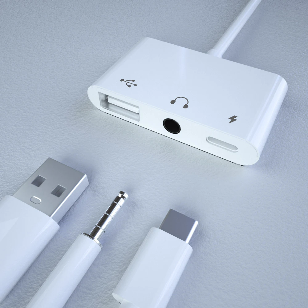 3 в 1 USB C к USB 3,0 камера ридер адаптер с зарядным портом и 3,5 мм разъем для наушников для Macbook для huawei P20 OTG адаптер