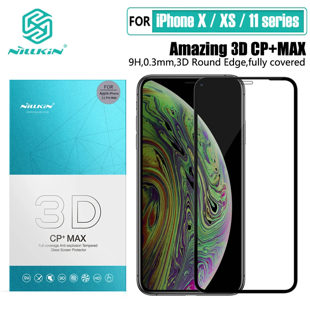 NILLKIN Антибликовая Защита экрана для iPhone 11 Pro Max H/H+ Pro/CP/XD/3D защитное закаленное стекло для iPhone X XR XS Max пленка
